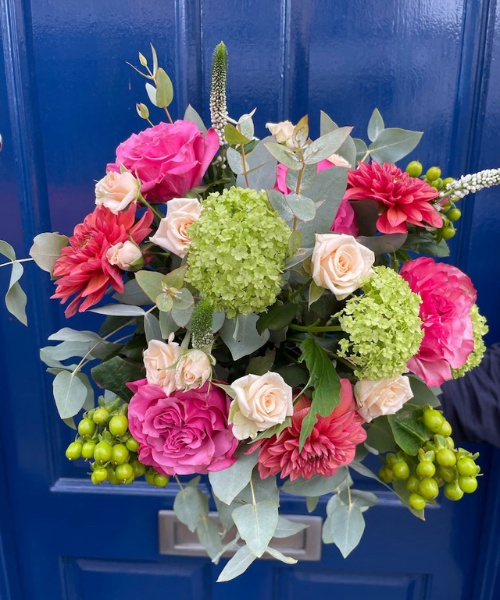 The Pink Lady — hand-tied bouquet by Bristol Floral Design, same-day flower delivery in Bristol