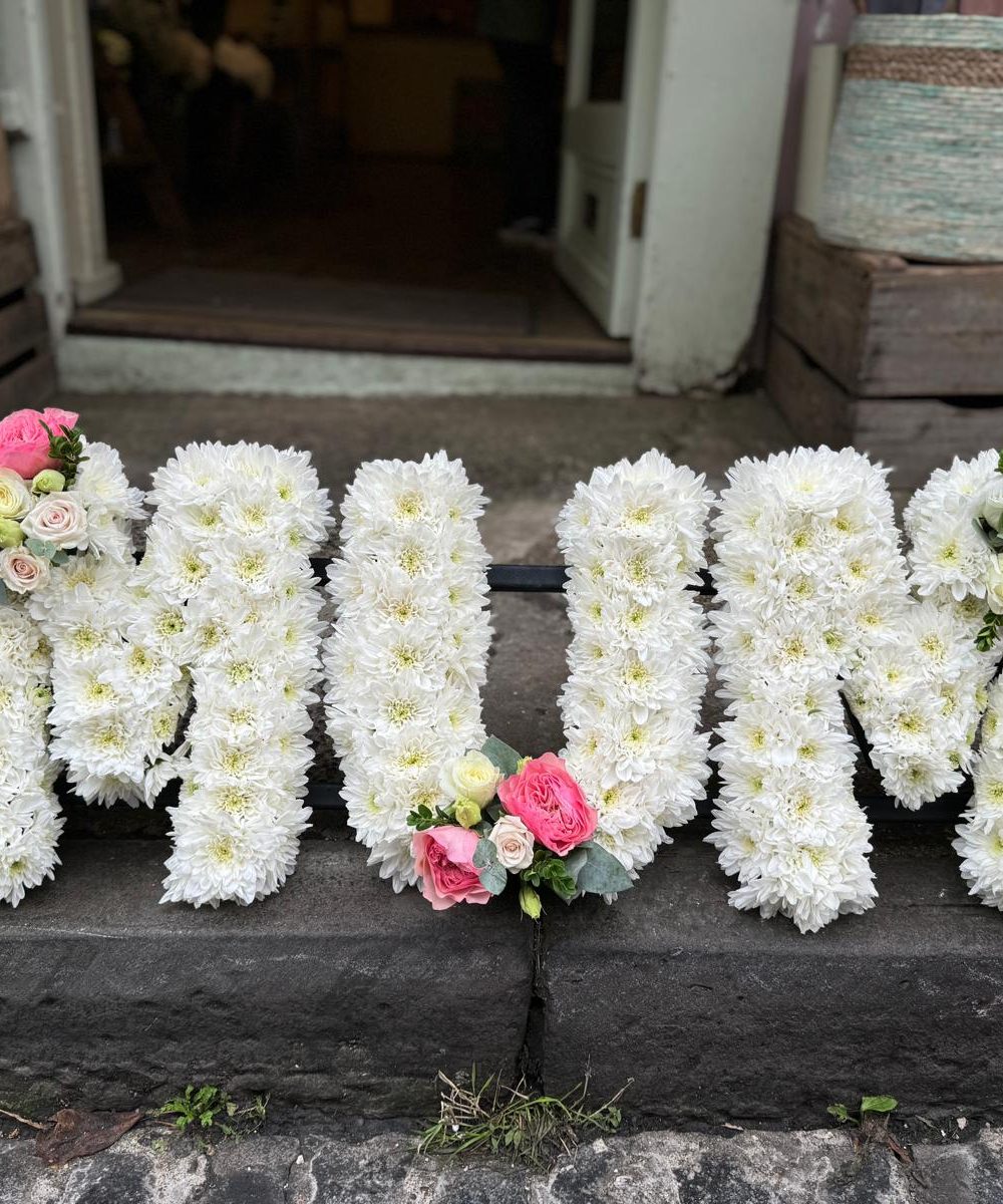 Personalised Letter Tribute — funeral & sympathy tribute by Bristol Floral Design, hand-delivered across Bristol