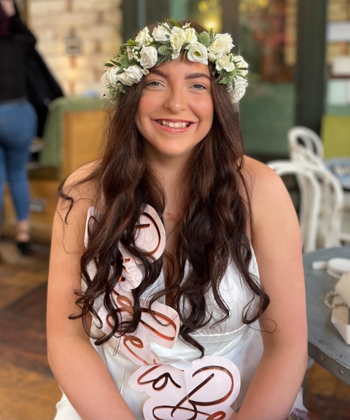 Flower crown made at a Bristol Floral Design workshop