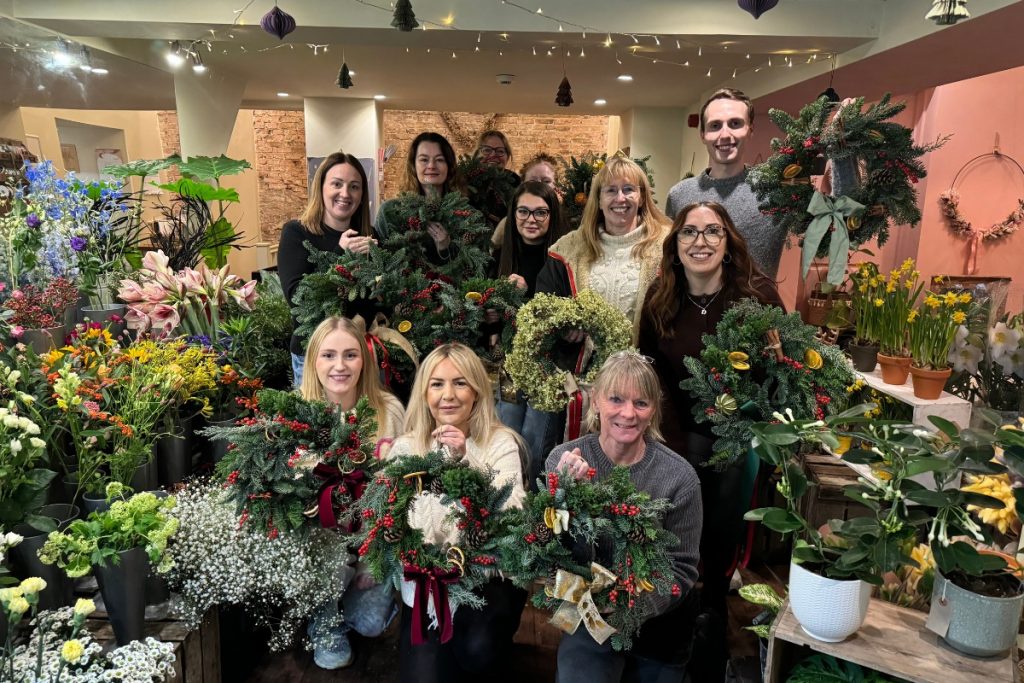 Floral workshop at Bristol Floral Design in Clifton Village, Bristol