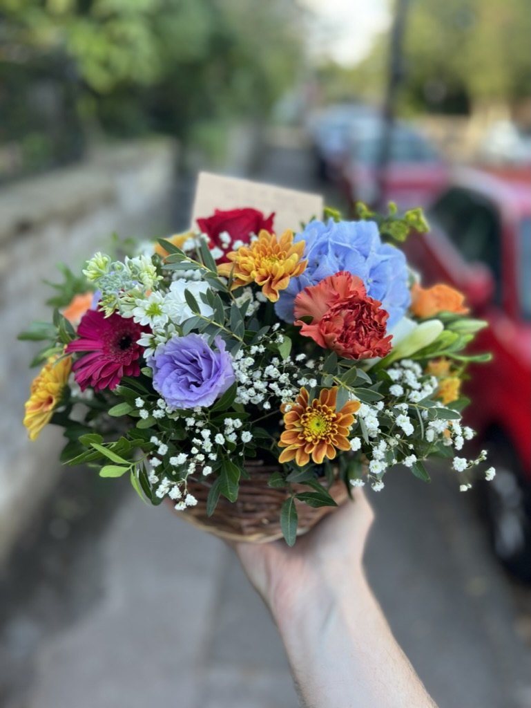Seasonal flower arrangement delivered in Clifton, Bristol